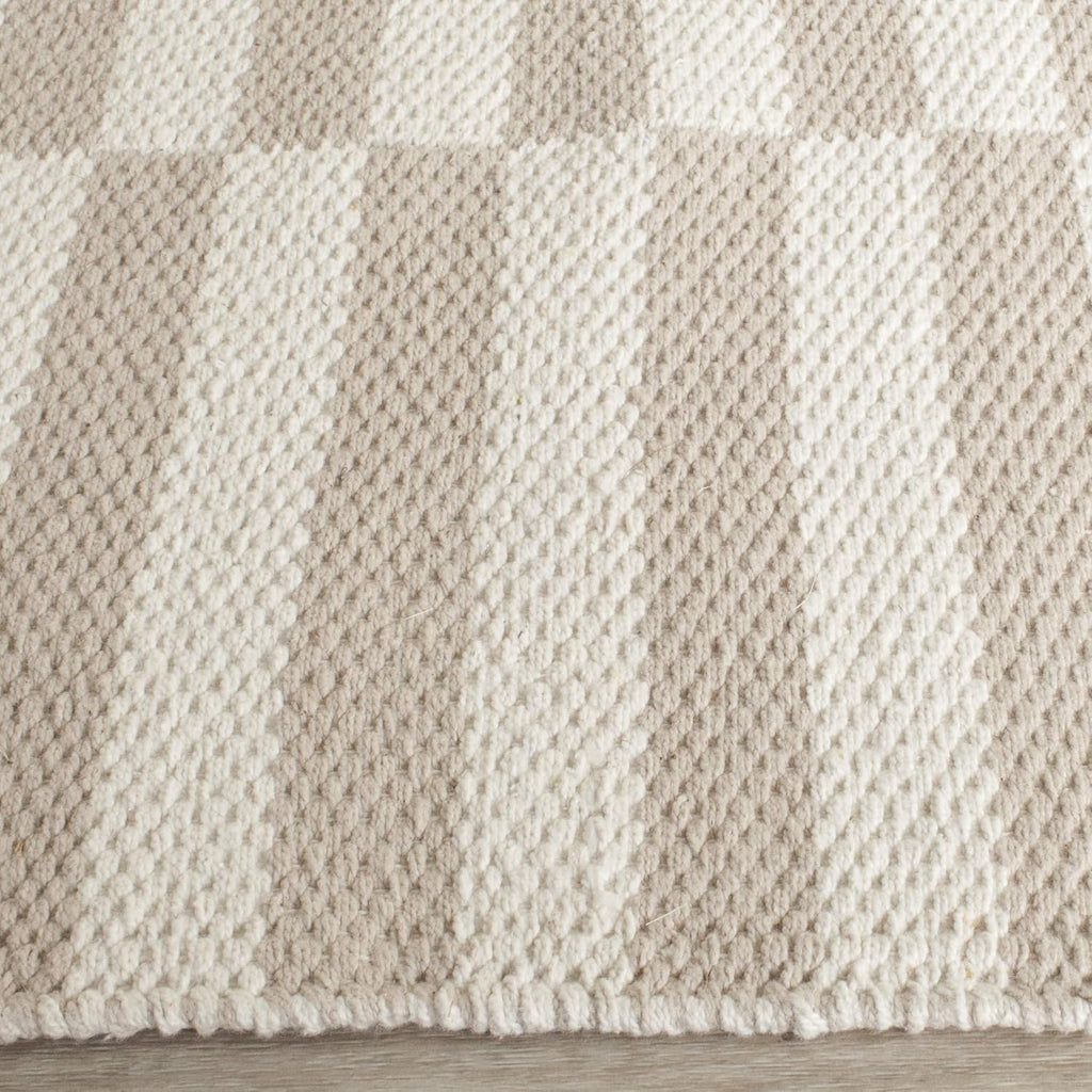 Montauk Area Rug - 10' x 14', Ivory & Light Grey, Handmade Stripe Cotton
