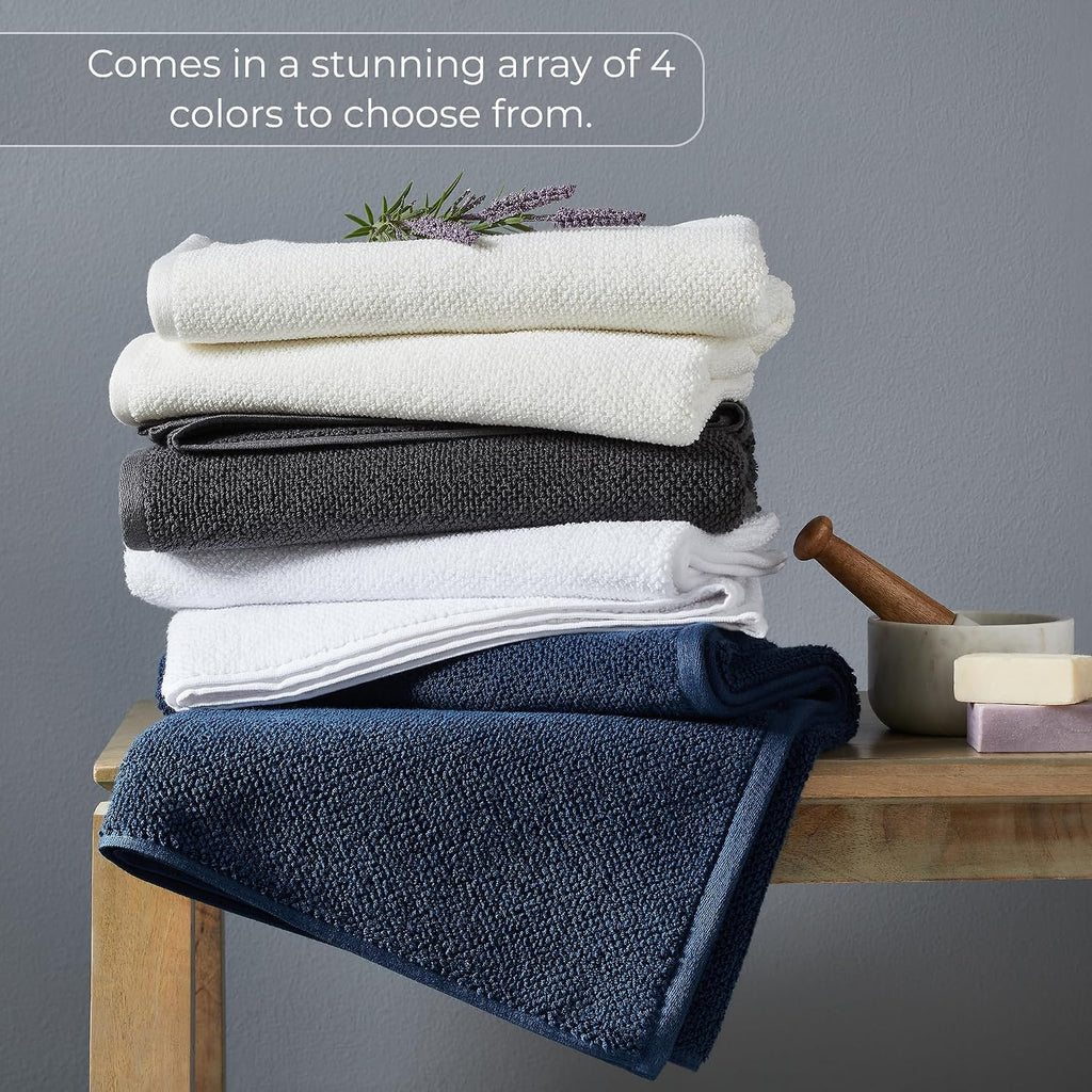 6-Piece Towel Set, 680 GSM, 2 Bath Towels, 2 Hand Towels, 2 Wash Cloths,100% Cotton Premium Quality, Ultra Soft
