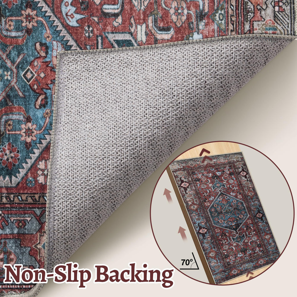 Vintage Oriental Washable Long Hallway Runner Rug Non Slip