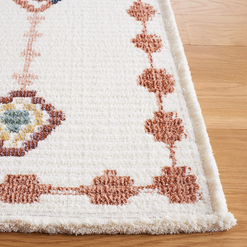 Marrakech Area Rug - 9' x 12', Ivory & Multi, Moroccan Boho Tribal Rustic Design, Non-Shedding & Easy Care