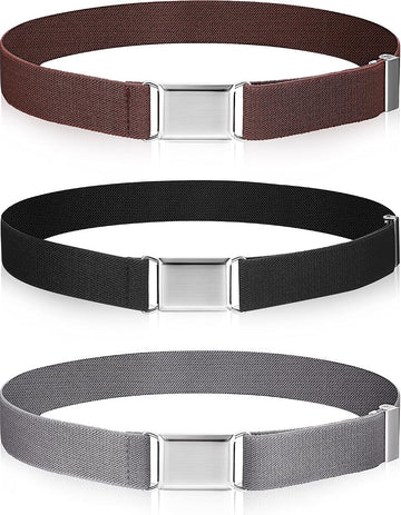 3 Pcs Boy Belt Kids Elastic Adjustable