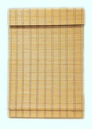 Cordless Bamboo Window Blind Sun Shade, Light Filtering Roman Shades (Natural Bamboo, W72 X L64)