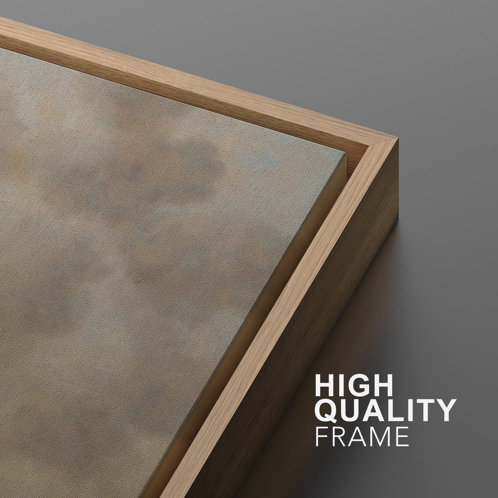Framed Canvas Print Wall Pastel Gray Cloud Country Skyline Nature Wilderness Illustrations Realism Decorative Scenic
