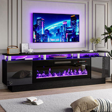 70" Modern Fireplace TV Stand with 40" Electric Fireplace