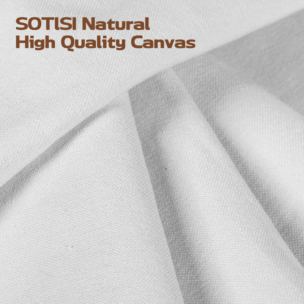 Canvas Fabric, Premium 10oz White Cotton Duck Canvas Fabric 62'' Wide for Arts & Crafts, Backings, Covers, 5Yd (60 x