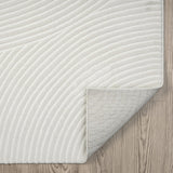 Abani Neutral Cream Area Rug 5' x 8' | White Luxury Zen Carpet | Minimalist Ivory Rugs for Bedroom