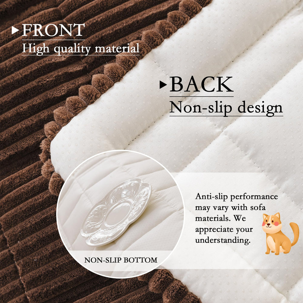 Couch Covers for Dogs, Washable Sofa Cover for Pets, Chocolate