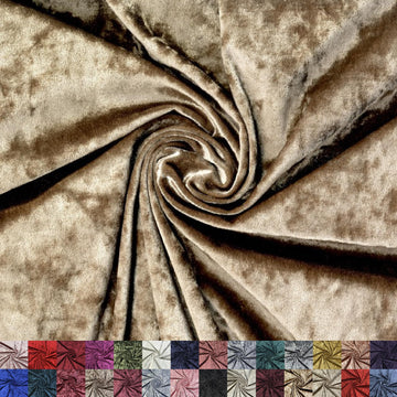 Panne Crushed Velvet Fabric by the Yard - 58/60" Wide Velvet Velour Cloth - Luxurious Fabric for Sewing Dresses