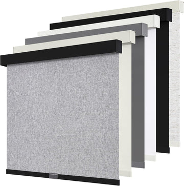 Cordless Blackout Roller Shades Blinds for Windows,20"W x 72"H,Grey