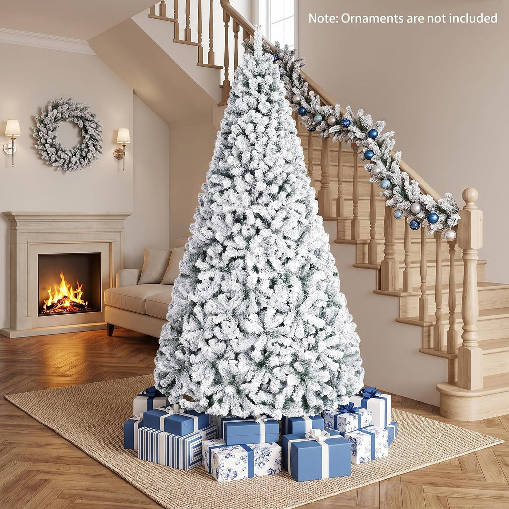 Artificial Christmas Tree, Unlit Snow Flocked