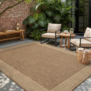 Outdoor Rug-Patio Rug Polypropylene Indoor Outdoor Rugs Outdoor Carpet Deck Balcony Porch, Textured Weave