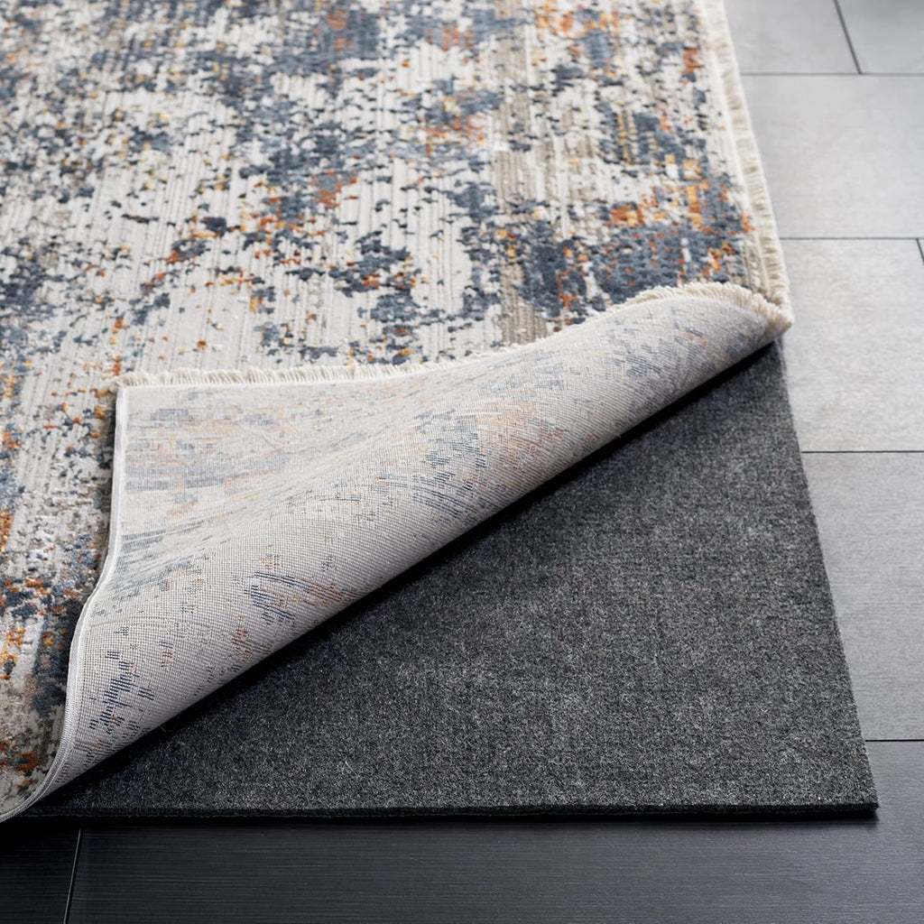 Dual Surface Rug Pad - 5' x 7', 1/4" Thick, Felt + Rubber, Non-Slip & Durable Design for Hard Floors & Carpet, Grey