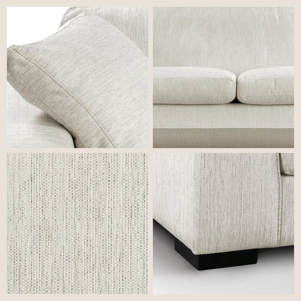 Capri 99" Sofa - Upholstered in Performance Fabric, Square‐Arm Design with Loose Cushions and Solid Frame - Fully
