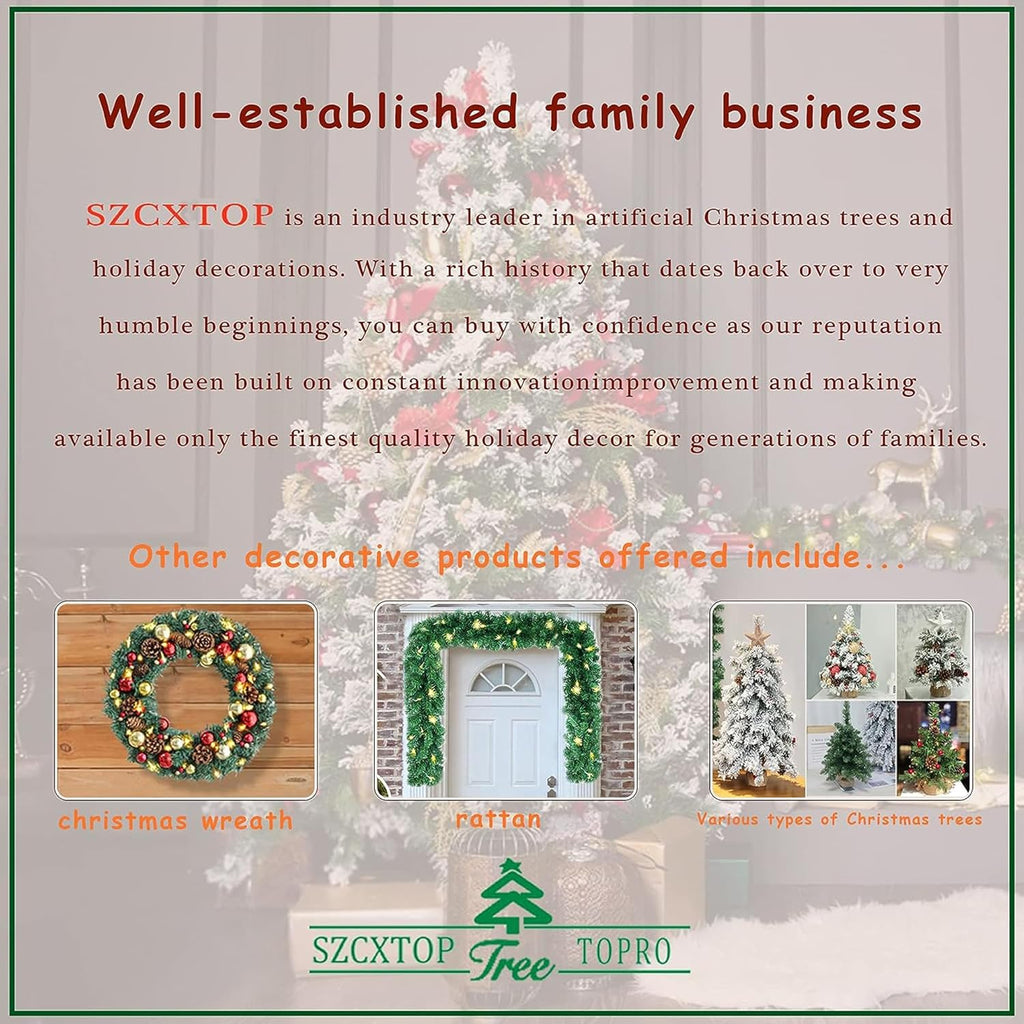 4ft Pre-lit Christmas Tree,Artificial Pine 300 PVC Branches Tips with 20 Red Berries & 20 Pinecone & 100 LED Lights &