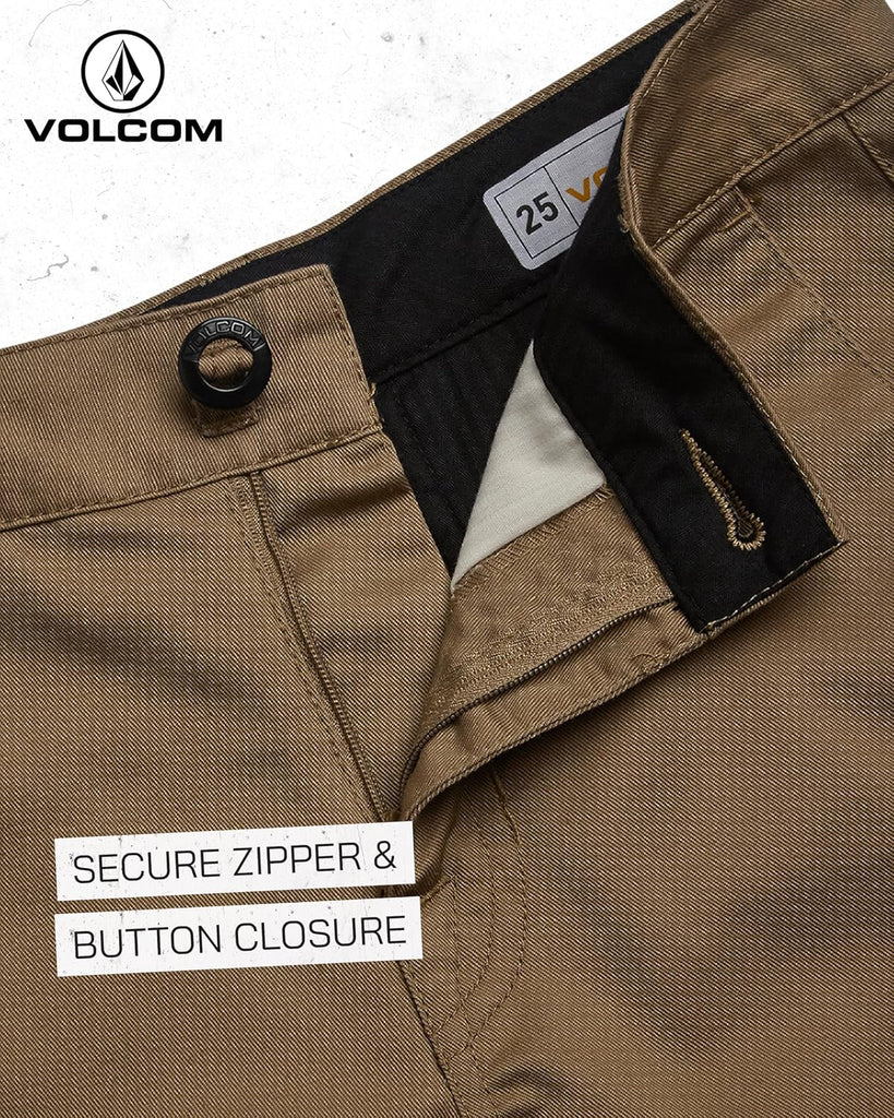 Boys Chino Shorts School Uniform Shorts for Boys with Button Closure