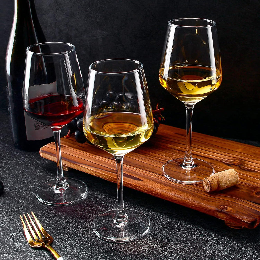 Wine Glasses Set of 12, 12oz Clear Red/White Wine Cup, Long Stem Wine Glasses and Home