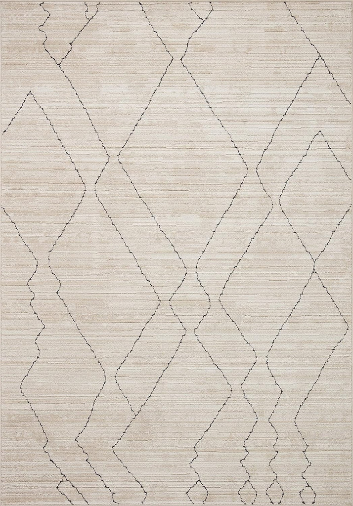 Darby Collection DAR-03 Sand/Charcoal 7'-10" x 10' Area Rug