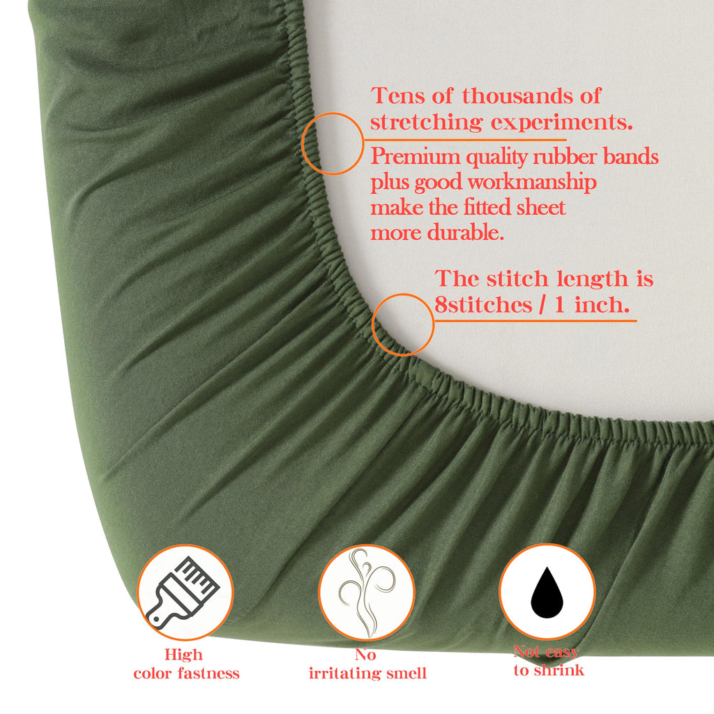 Toddler Microfiber Bedding Set, 4 Piece, Olive Green