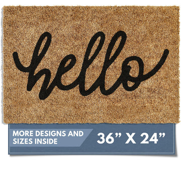 Front Door Welcome Mat (Hello, 36x24)