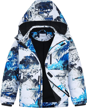 Boys Waterproof Ski Snow Jacket Kids Winter Jacket Warm Snow Coat