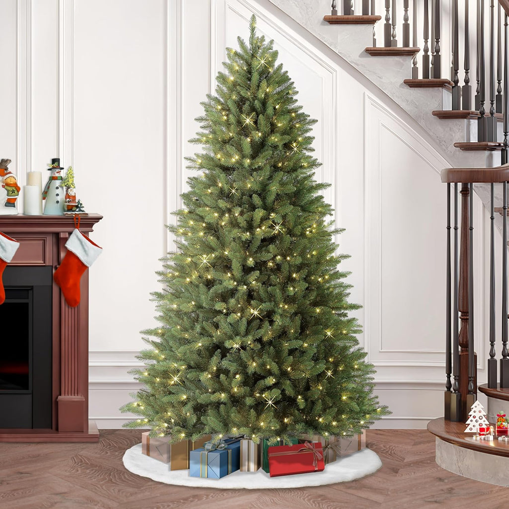 7.5 Foot Pre-Lit Elegant Series Fraser Fir Artificial Christmas Tree with 600 UL Listed Clear Lights, Green