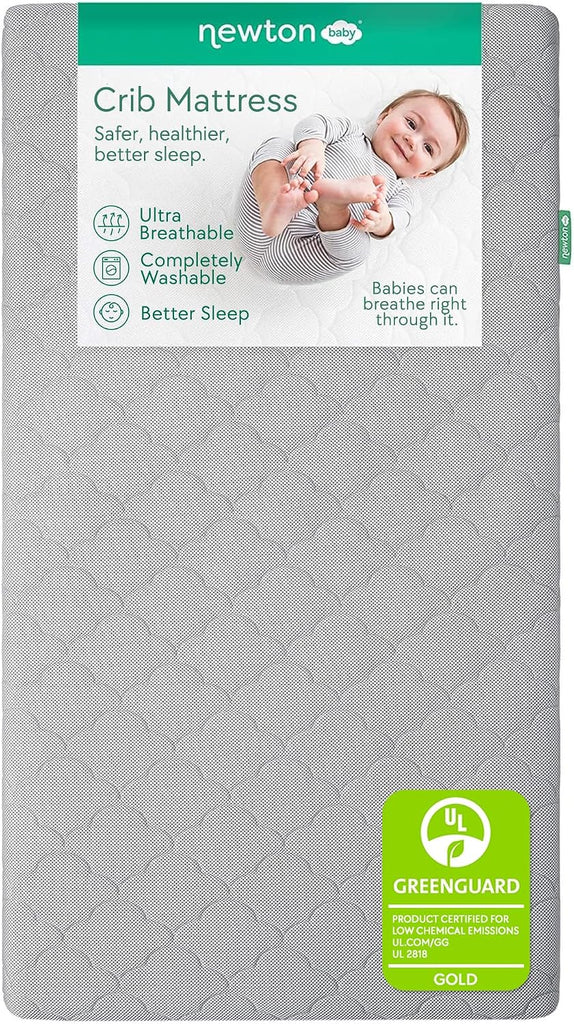 Waterproof Crib Mattress, Breathable & Washable - Grey