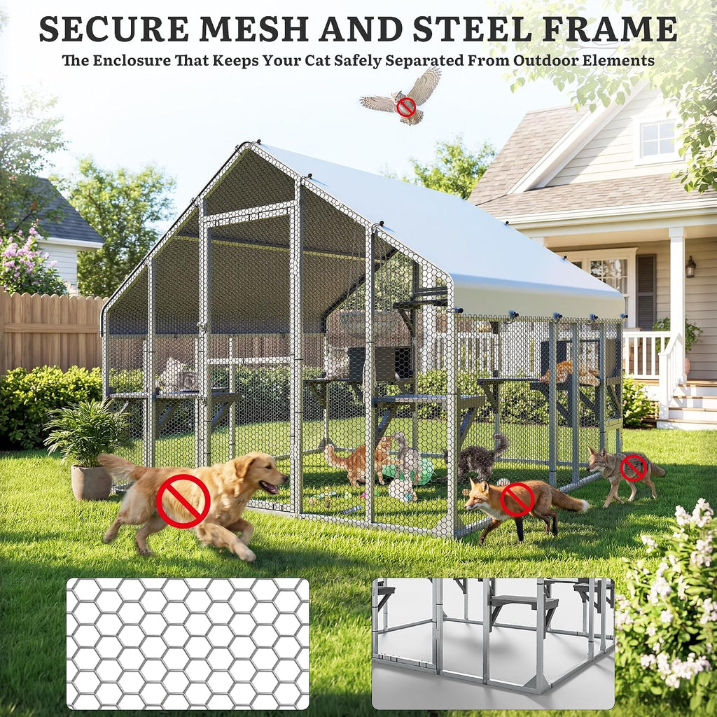 94 Inch Outdoor Cat Enclosure