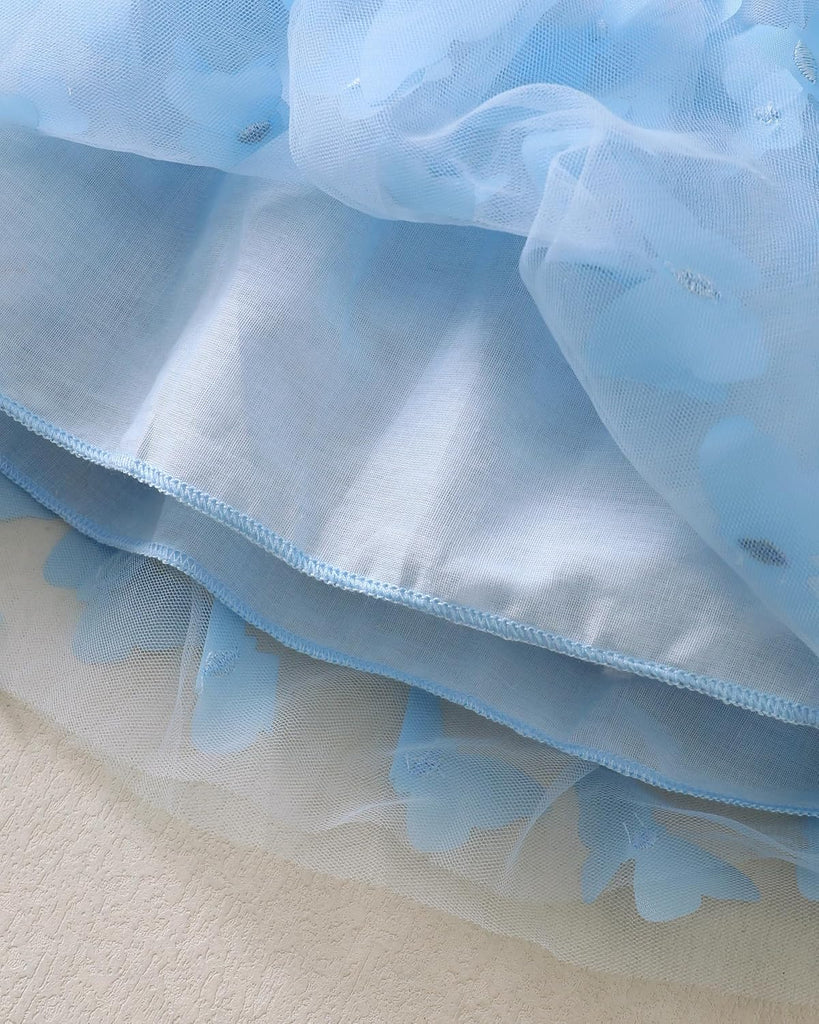 Baby Girl Flower Dress Summer, Tutu Tulle Boho Princess Wedding Birthday Party Dresses for Infant Girls