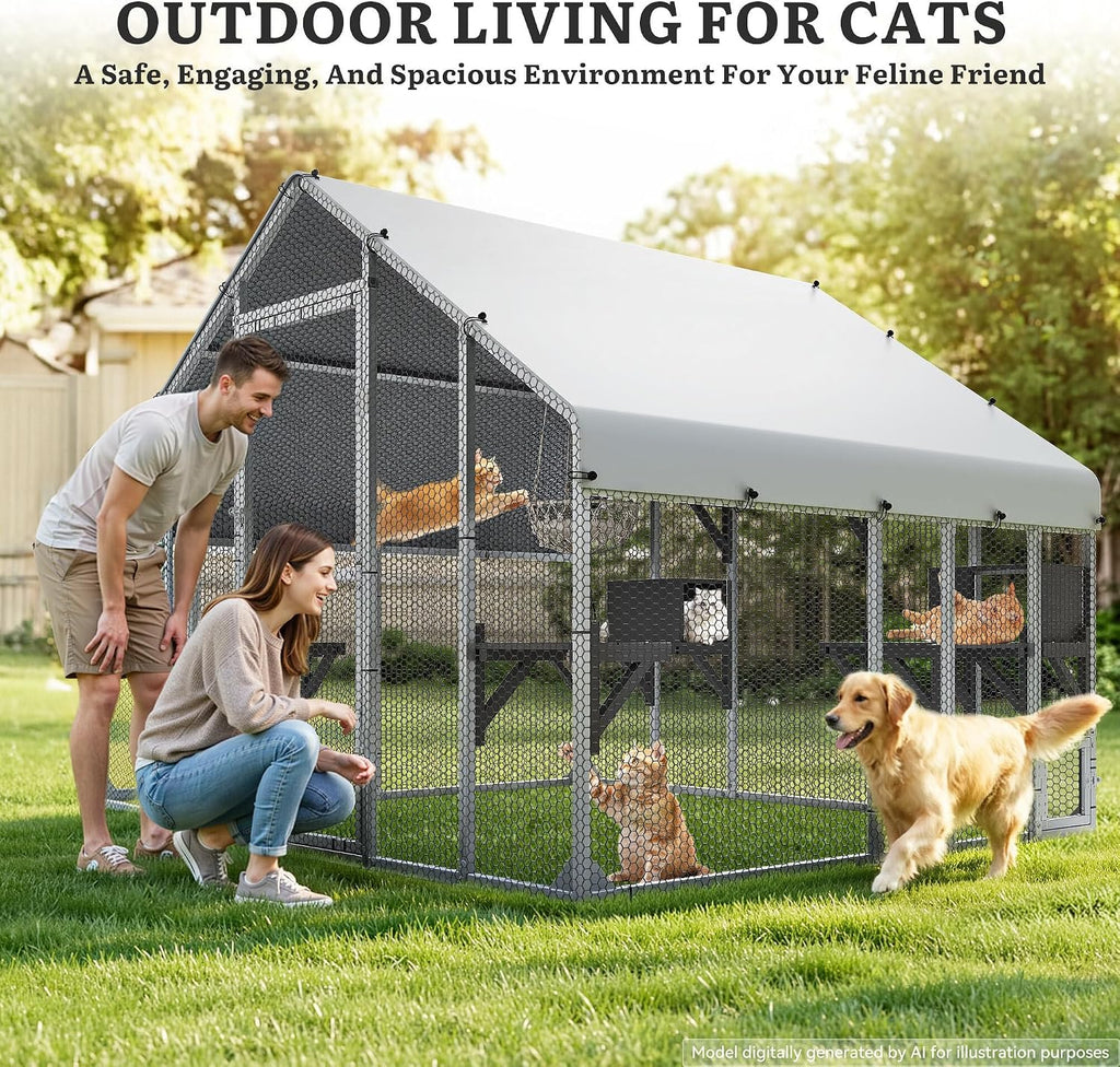 94 Inch Outdoor Cat Enclosure