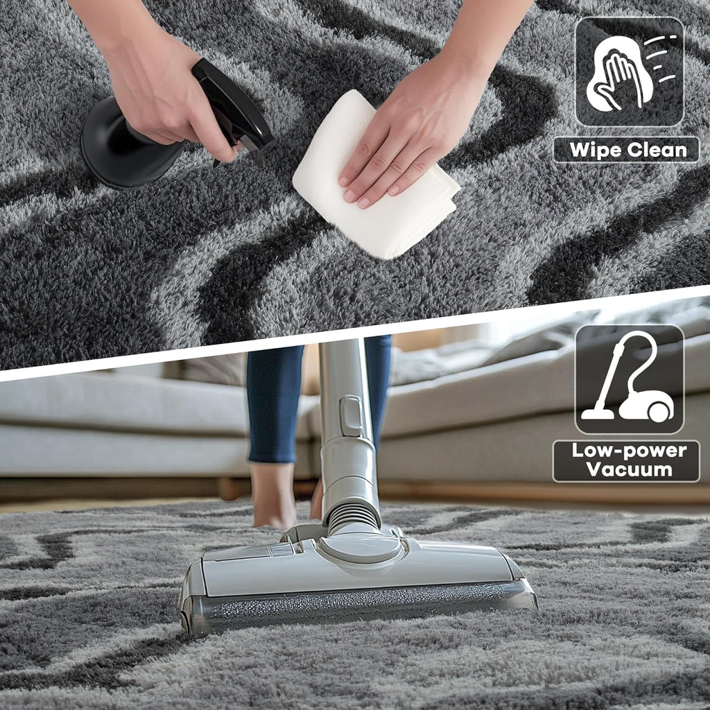 6x9 Large Grey Area Rug