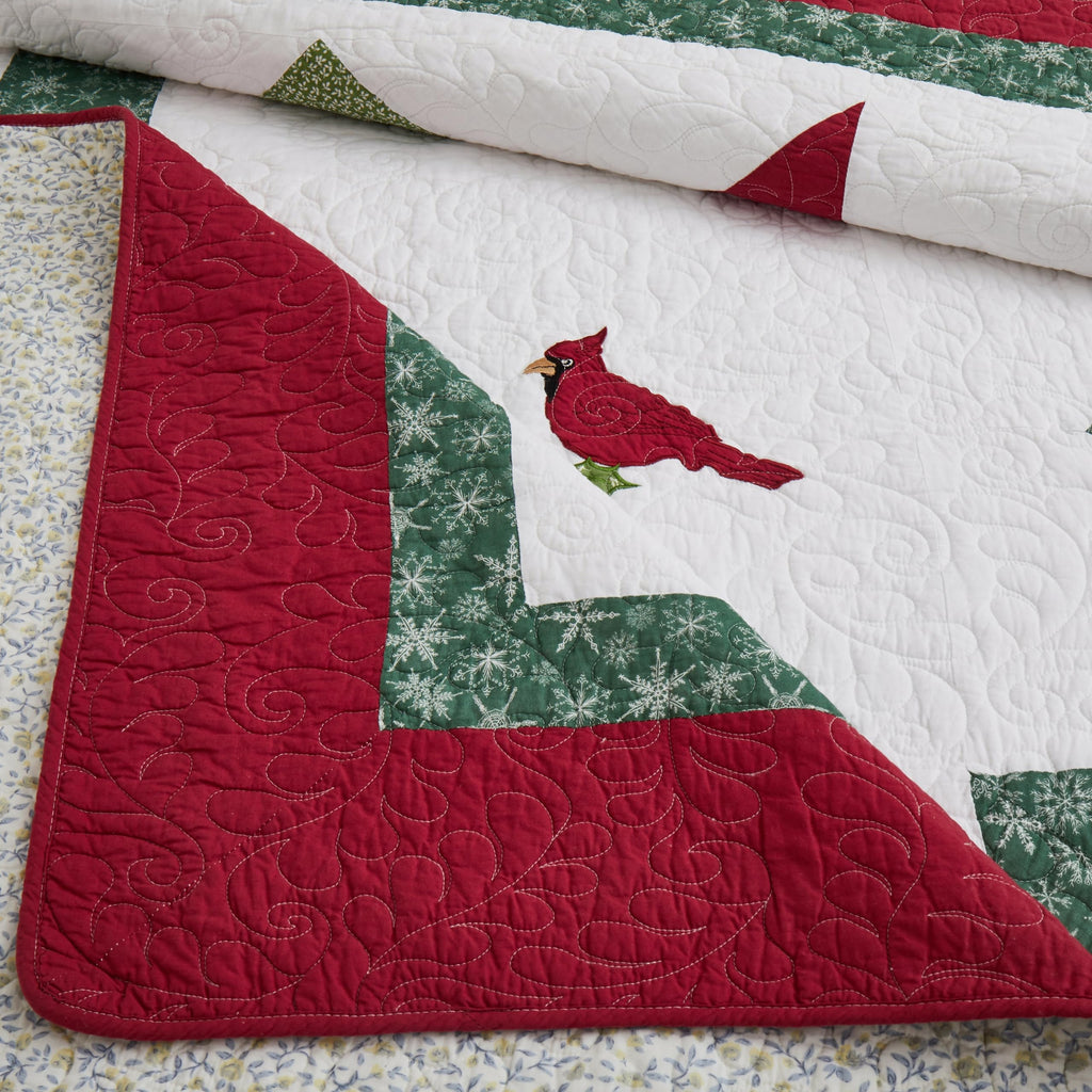 Christmas Quilt King Size Cotton Bedding Holiday Comforter Set