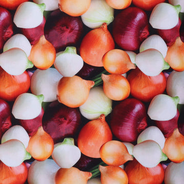 Fruits-Vegetables Cotton, Multi Onions Cut by The Yard