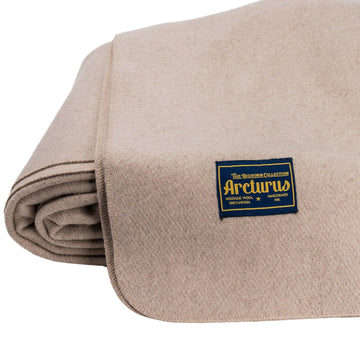 Bighorn 100% Virgin Wool Blanket | Heirloom-Quality Wool Bedding & Cabin | Warm, Thick & Durable (, Ivory)