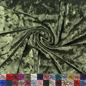 Panne Crushed Velvet Fabric by the Yard - 58/60" Wide Velvet Velour Cloth - Luxurious Fabric for Sewing Dresses