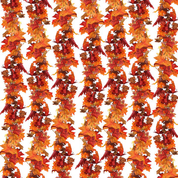 14 Pack Fall Leaf Garland, Total 82.6Ft Artificial Fall Vines Autumn Garland Fall Maple Leaves Thanksgiving Decor