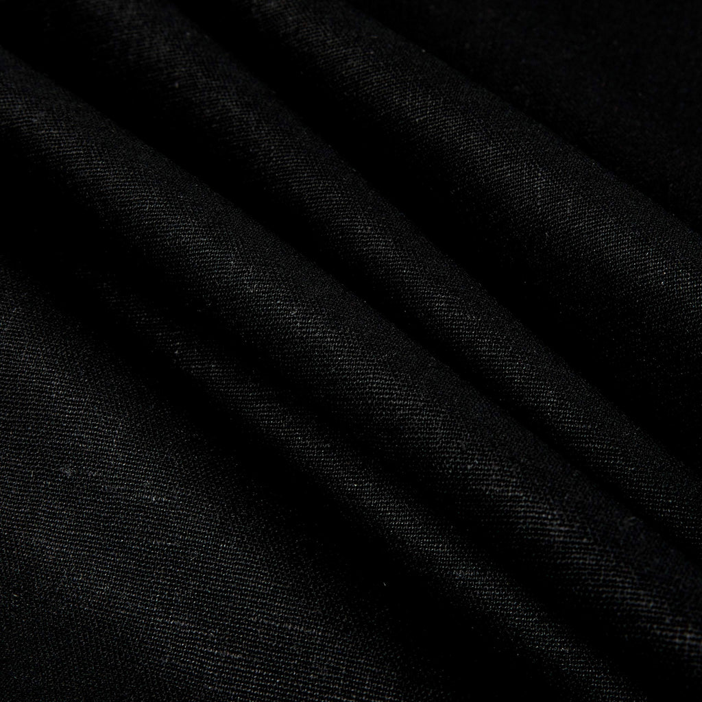 Rayon Linen Blend Black, Fabric by the Yard