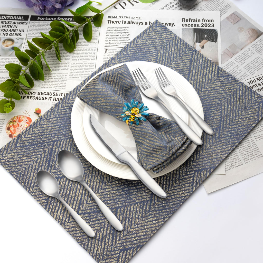 Matte Satin Silverware Set, Stainless Steel Flatware Set for 4, 20 Pieces