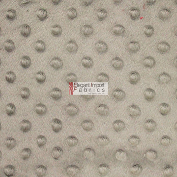 Minky MINKEE Chenille DOT Soft Fabric Cuddle 42 Color 60"W SEW Craft by The Yard (Silver)