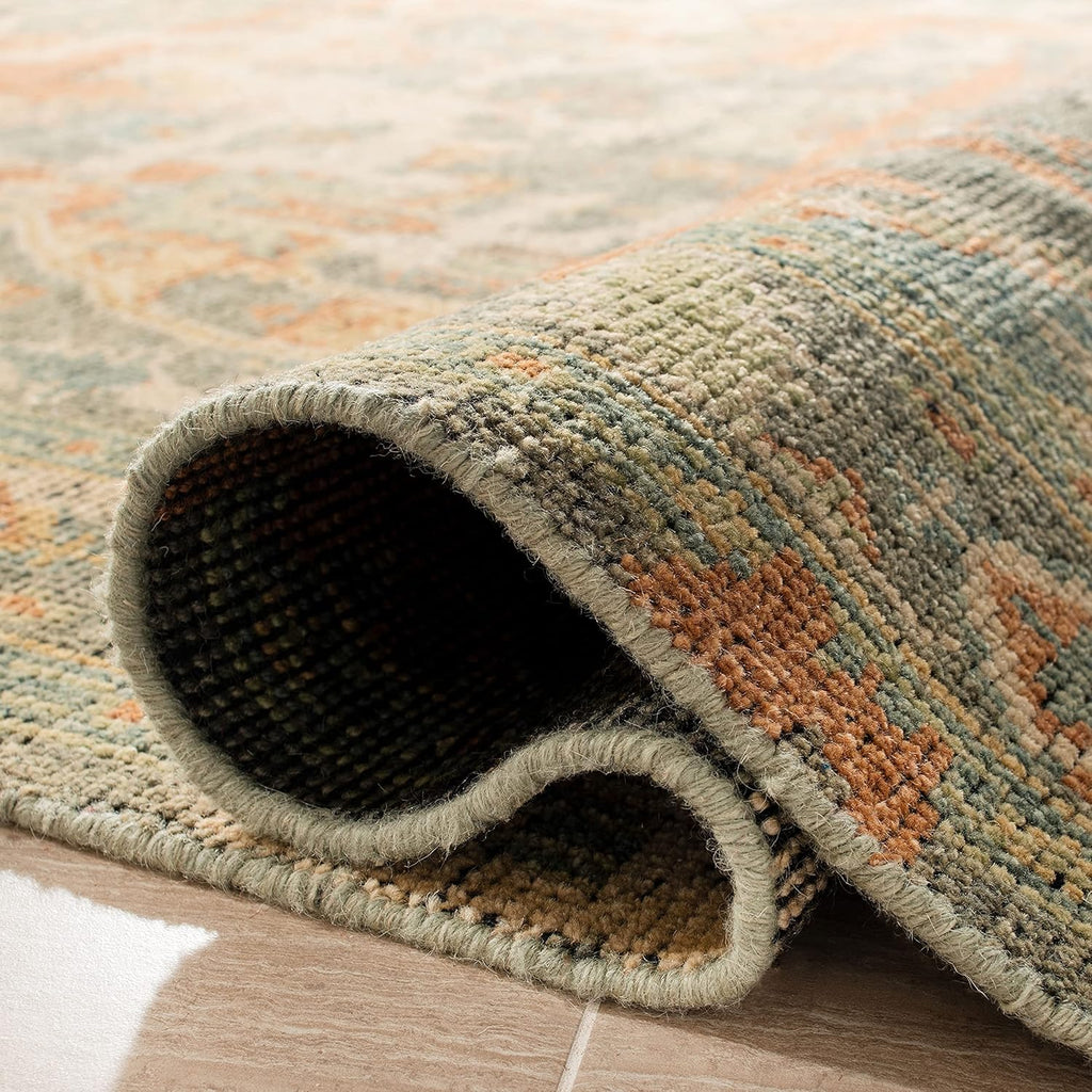 Izmir Area Rug - 10' x 14', Rust & Taupe, Hand-Knotted Traditional New Zealand Wool
