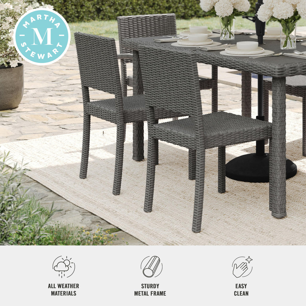 Bedford Stackable Patio Dining Chair, Gray
