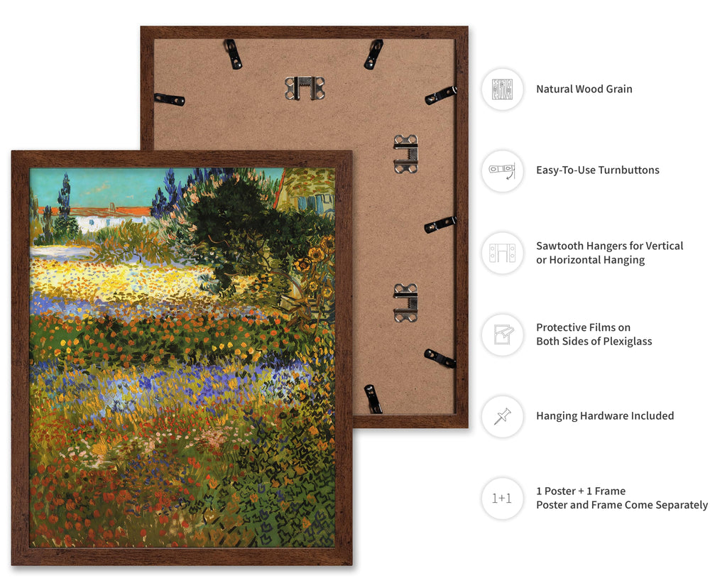 Master Vintage Van Gogh Poster - Retro Impressionism Print - Gift for Artist, Painter - Flowering Garden in Arles