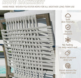 NATURAL EXPRESSIONS Patio Furniture Set,4 Piece Outdoor Conversation Metal Swivel Rocking Chairs Set with Hand-Woven