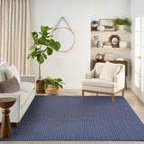 Home Horizon Indoor/Outdoor Navy 8' x 10' Area Rug - Easy Clean, Non Shedding, Bed Room, Living Room