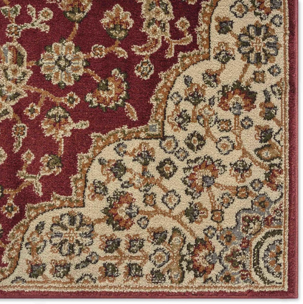 Dynamix Royalty Medallion Traditional Area Rug, Red/Ivory, 7'8"x10'4"