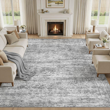 9x12 Area Rugs Abstract Distressed Washable Large Living Room Rug