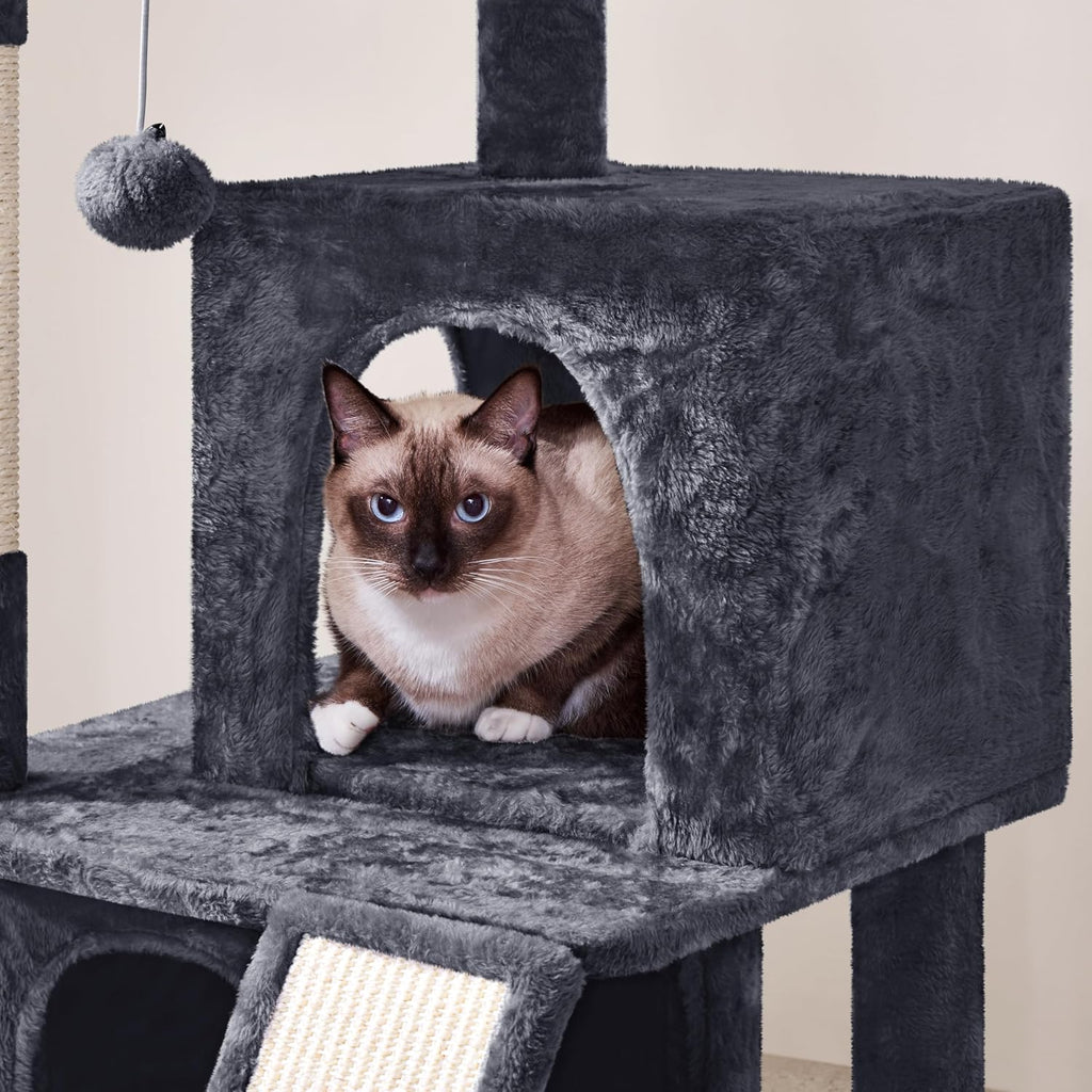36in Cat Tree Tower with Large Perch for Senior Kittens