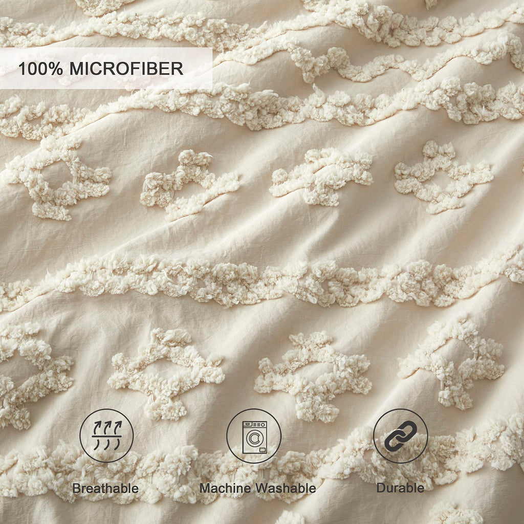 King Comforter Set, Tufted Boho Bedding Sets