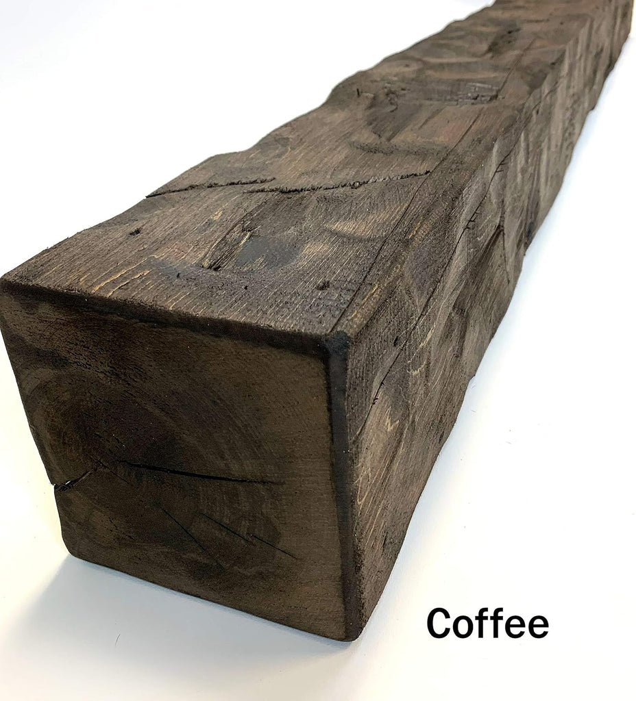 Rustic Hand Hewn Barn Beam Mantel (6 6 60 inches Long, Unfinished)