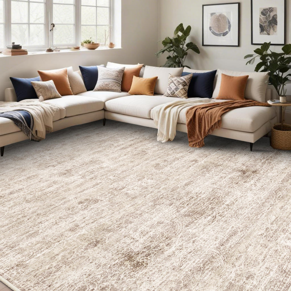 Washable 12x18 Area Rug - Extra Large Thin Rugs