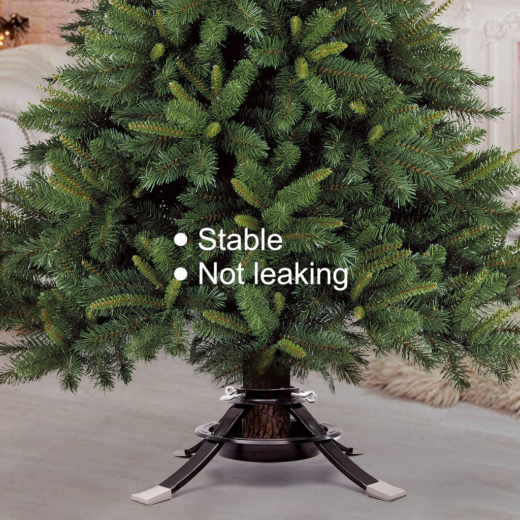 Large Real Christmas Tree Stand for Live Tree, Metal Christmas Tree Base Stand Fits for 2-Inch to 4.8-Inch